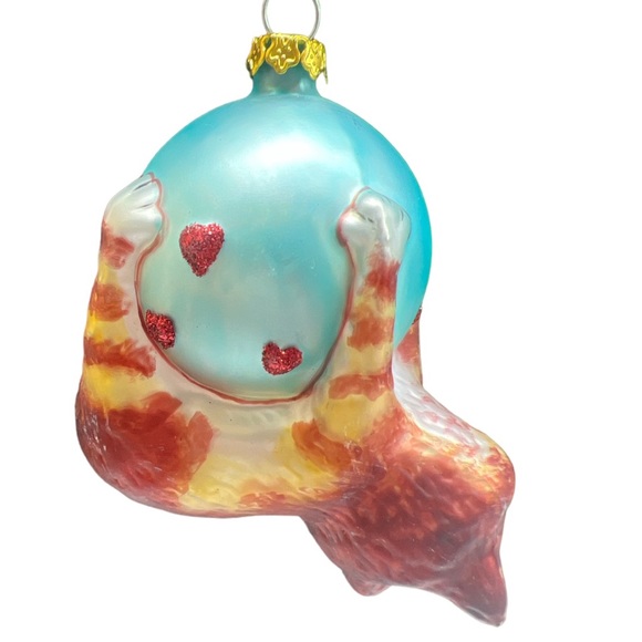 Vintage Glass Blown Upside down Cat Kitten Christmas Ornament - Picture 4 of 4